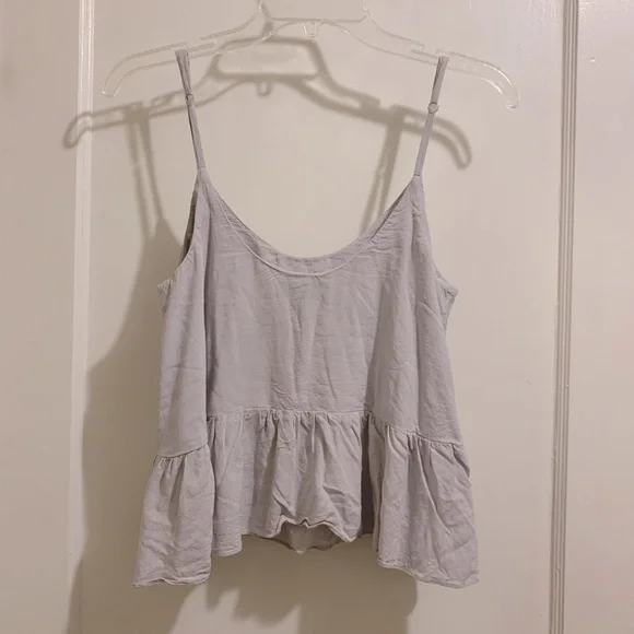 Pale Blue Topshop Flowy Tank Top - Picture 3 of 4